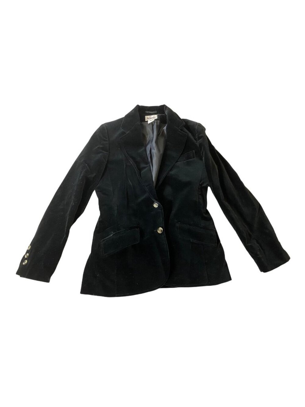 Personal Black Velvet Blazer Jacket Size 8